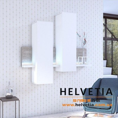 Полка + пенал Bota 2484FG04 Helvetia белый/colorado beton