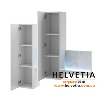 Полка + пенал Bota 2484FG04 Helvetia белый/colorado beton открытый