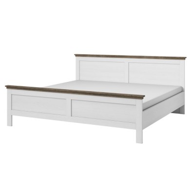 Кровать 160х200 Evora 247DJU31 Helvetia ясень Абиско белый / дуб Лефкас