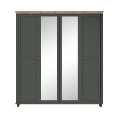 Шкаф 4D Evora 24ZRJU20 Helvetia зеленый - дуб Лефкас