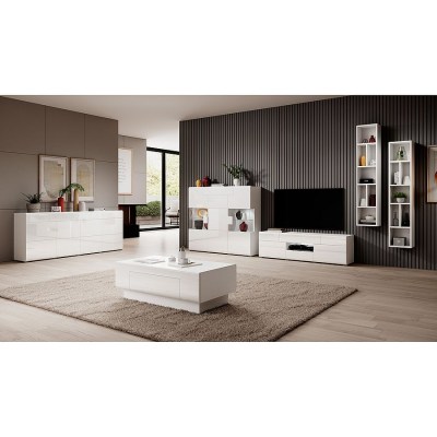Комод 4D1S Toledo 2498DW25 Helvetia белый глянец