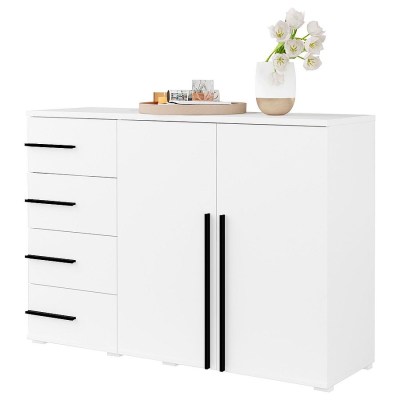 Комод 1D4S Violla 2497LP45 Helvetia в цвете белый / белый глянец