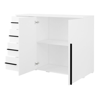 Комод 1D4S Violla 2497LP45 Helvetia в цвете белый / белый глянец