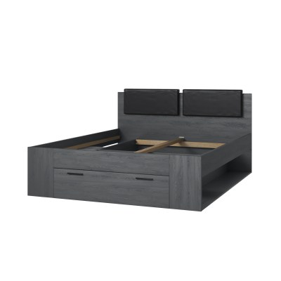Кровать Galaxy с ящиком 160x200 24CBEA51 Helvetia в цвете дуб Карбон