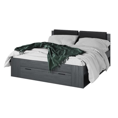Кровать Galaxy с ящиком 180x200 24CBEA52 Helvetia в цвете дуб Карбон